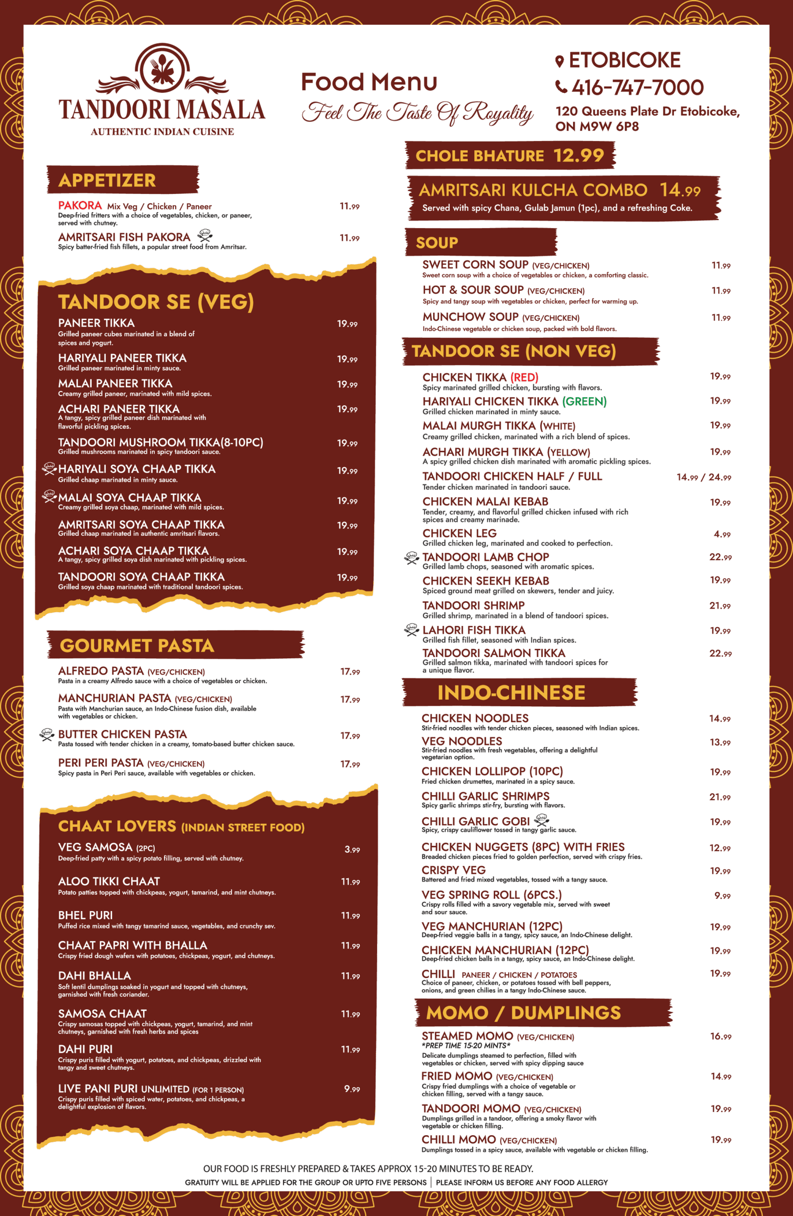 Tandoori Masala Dine-in Menu ETOBICOKE Update 22 August 2025 (11.25x17.25)_00001